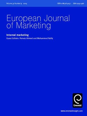 cover image of European Journal of Marketing, Volume 37, Issue 9
